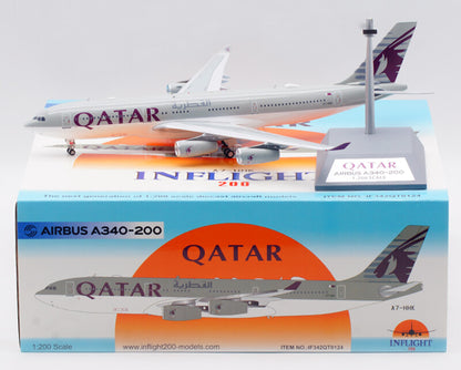 1:200 30CM InFlight AIR QATAR AIRBUS A340-200 Aeroplane Diecast Aircraft Model