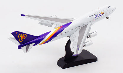 JC Wings THAI FOR BOEING B747-400 HS-TGT FLAPS DOWN 1/400 Plane Pre-built Model