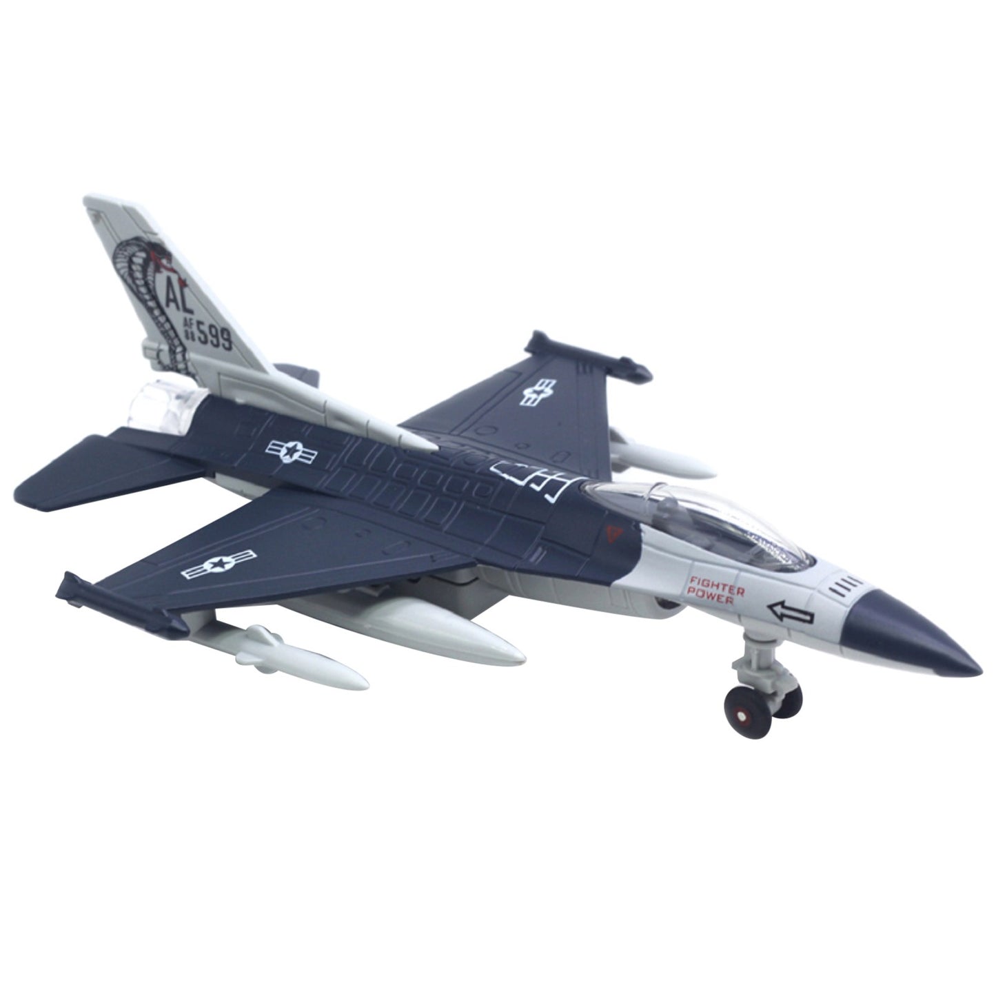 1/100 Fighter Aircraft F16 Jet Alloy Military Model Plane Scene with Sound&Light