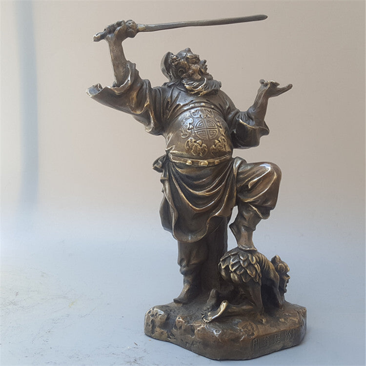 Chinese Bronze Home Fengshui Zhongkui Statue Collectable Ornament Decoration
