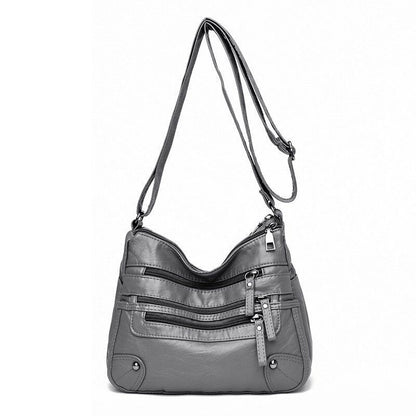 High Quality Soft Leather Shoulder Bags Multi-Layer Crossbody Bag Handbag Purse