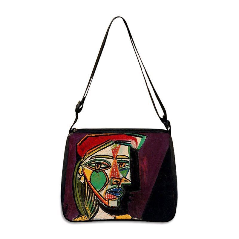 Famous Paintings Handbag Women Shoulder Bags Shopping Bag Canvas Pouch Zipper