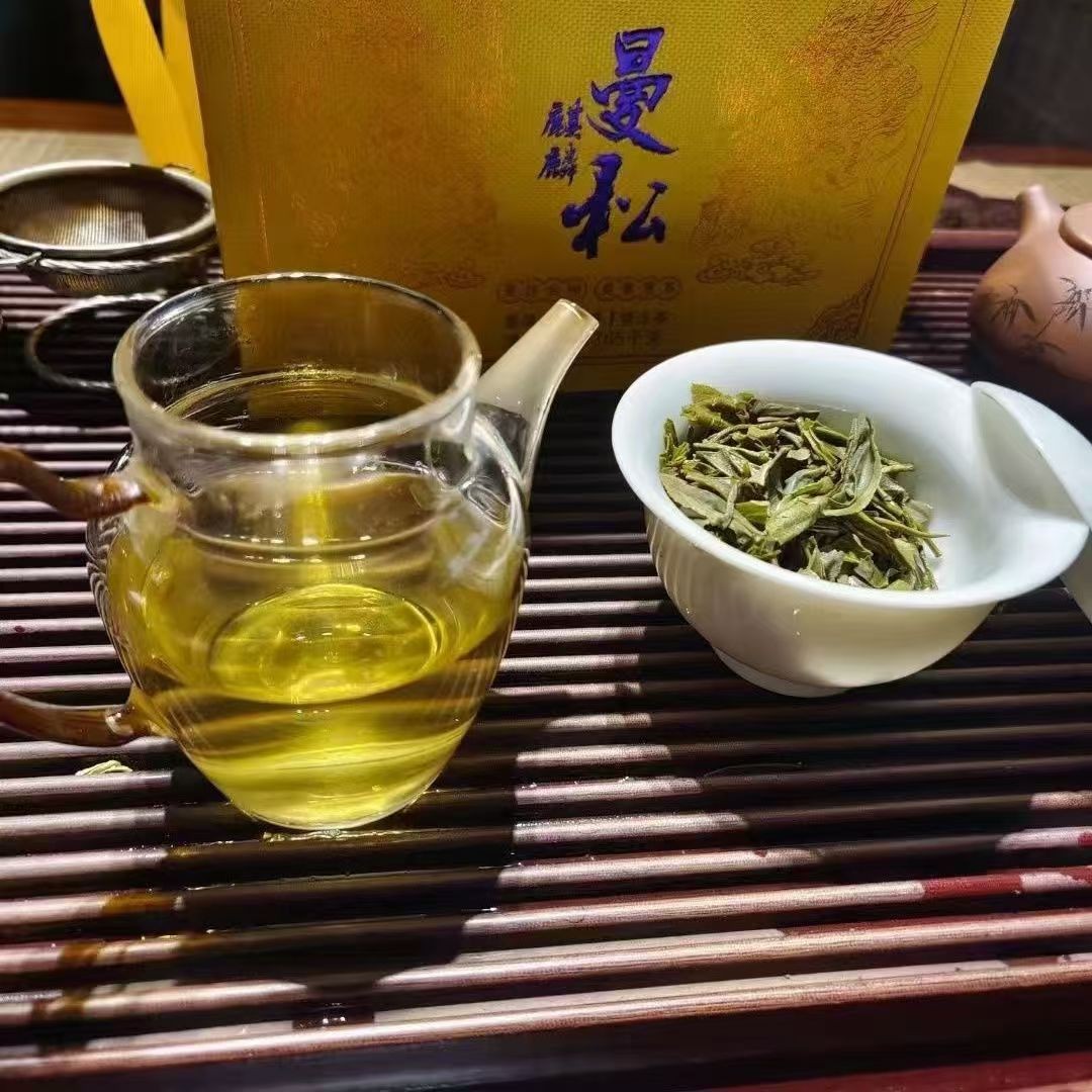 357g Yunnan Raw Pu-erh Tea Cake 2023 Qilin Mansong Sheng Puerh Tea Top Pu'er Tea