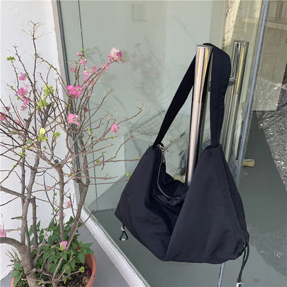 Women Nylon Tote Bag Handbag Shoulder Bag Reusable Shopping Beach Bag