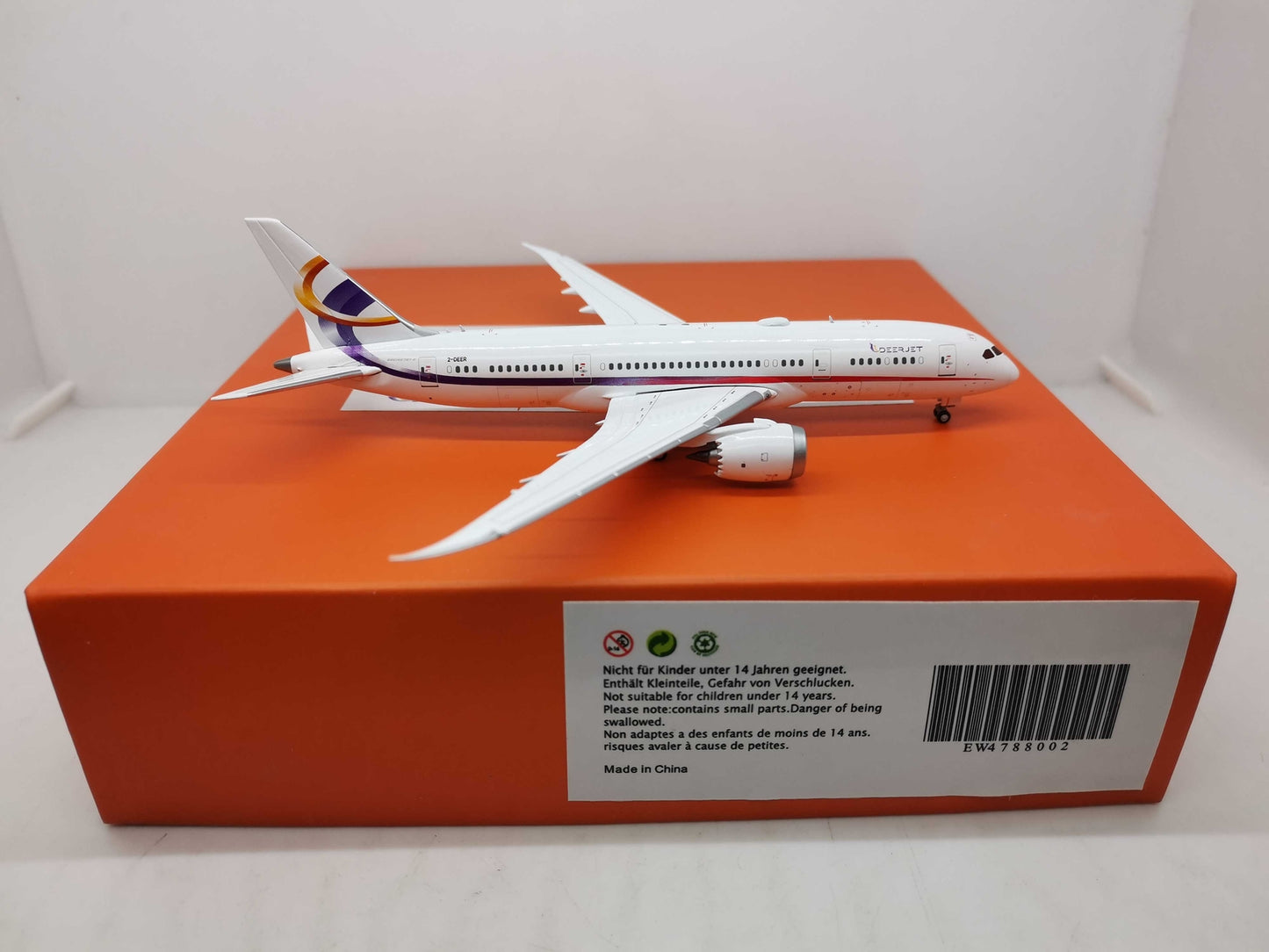1:400 JC Wings DEERJET B787-8 Passenger Airplane Diecast Aircraft Model