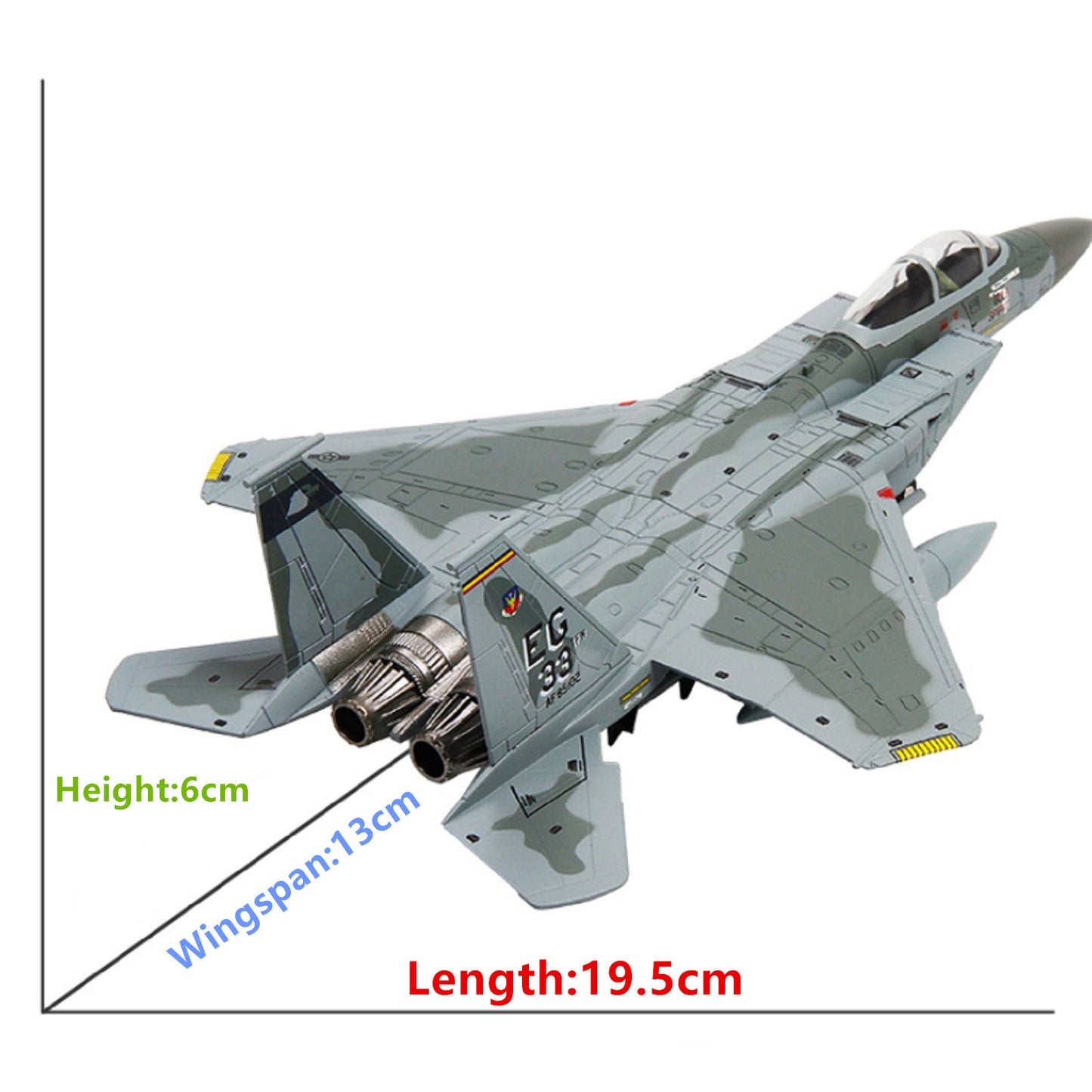 1/100 Jet F-15 Eagle Fighter Attack Alloy Aircraft model Plane Souvenir Display