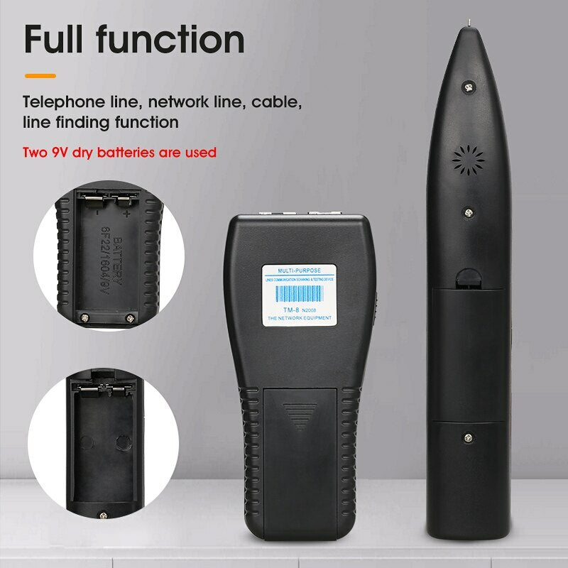 RJ11 RJ45 Cat5 Cat6 Telephone LAN Network Cable Tester Detector Wire Tracker