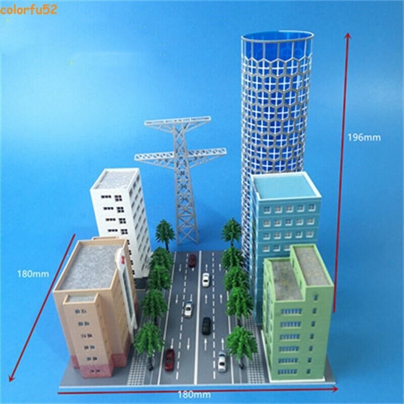 1/300 Scale City Scene Building Viaduct High-Rise Building Model Set Toy Prop