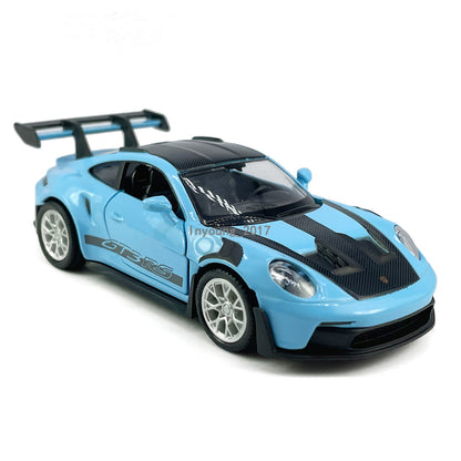 1/36 Porsche 911 GT3 RSR Model Car Diecast Toy Cars Boys Toys Kids Gifts Blue