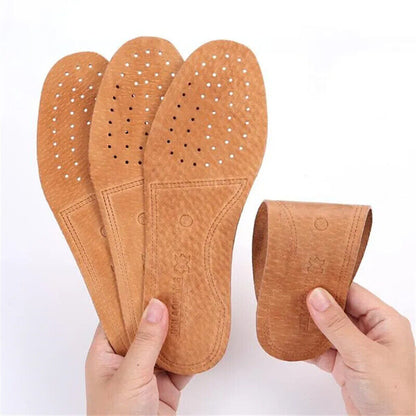 Men Women Shoe Insole Cowhide Leather Comfortable Anti-Slippery Flat Pad EU35-43