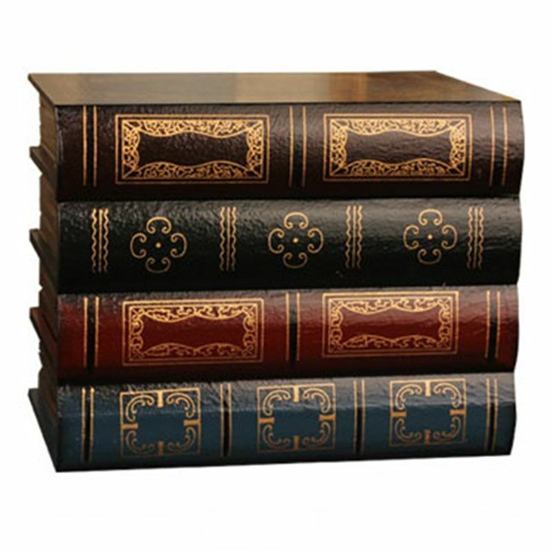 False Book Box Vintage Storage Props Jewelry Storage Wooden Antique Classic Bins