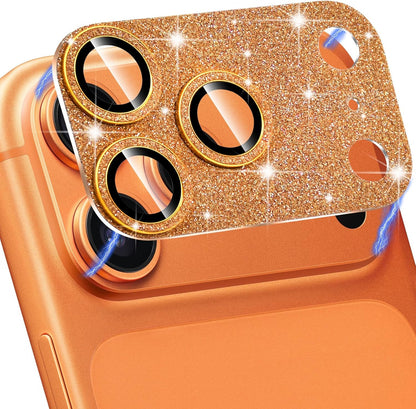 Compatible with Iphone 17 Pro Max Camera Lens Protector, Bling Glitter 9H Temper
