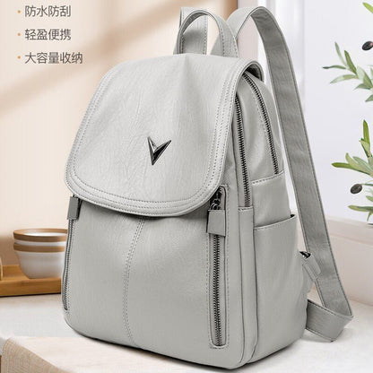 Backpacks Genuine Leather Backpack Travel Bags Anti-theft Vintage Waterproof 1PC