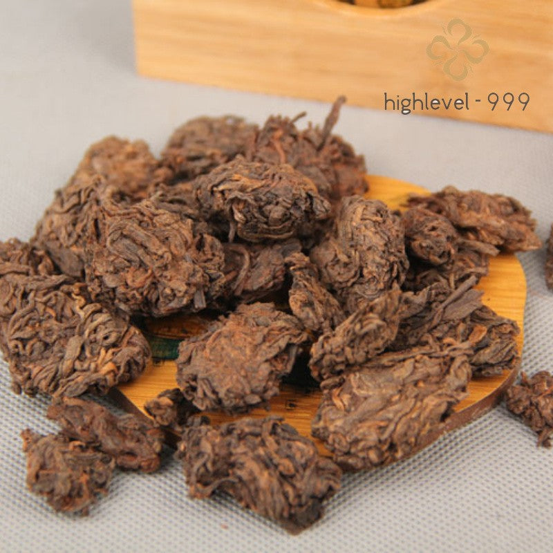 500g Ripe Pu'er Yunnan Menghai 2005 Aged Golden Bud Lao Chatou Loose Tea