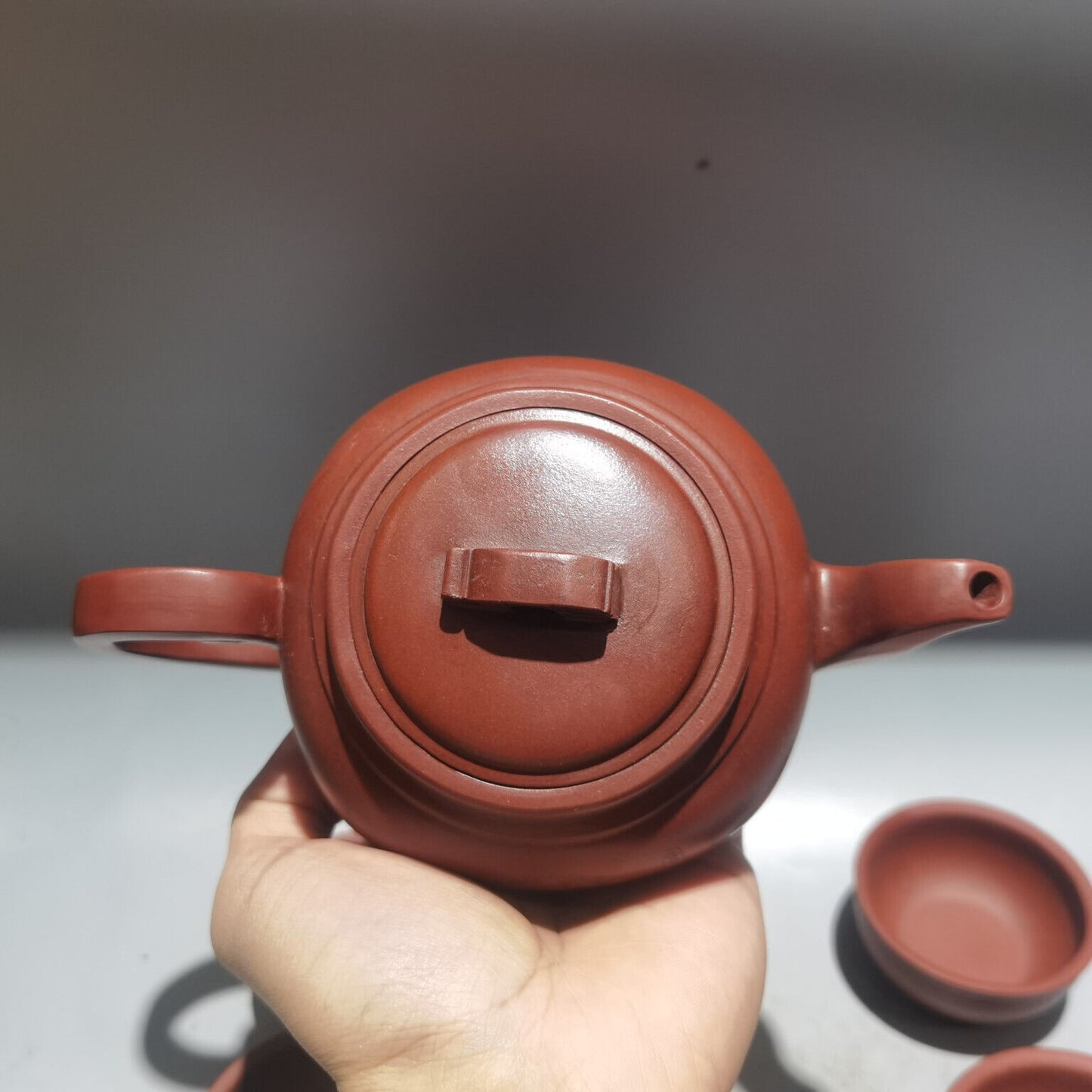 Chinese Yixing Zisha Clay Handmade Exquisite Teapot （天龙套壶 低款：顾景舟 )