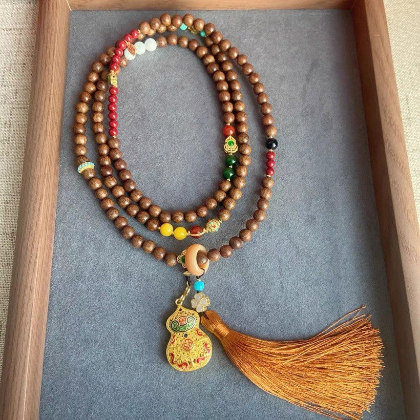Sandalwood Sweater Chain Bodhi Prayer Beads New Chinese Multi-Treasure Bracelet