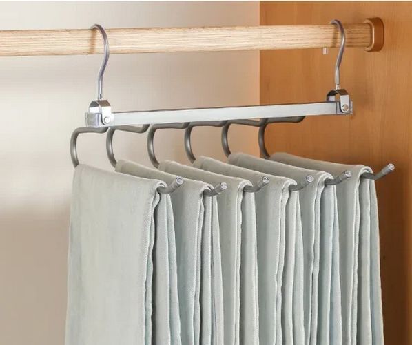 Clothes Hangers Aluminum Alloy Multi-Function Trouser Rotatable Folding Rack
