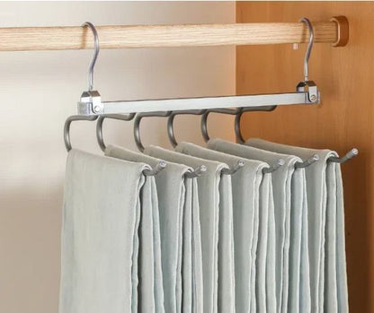Clothes Hangers Aluminum Alloy Multi-Function Trouser Rotatable Folding Rack