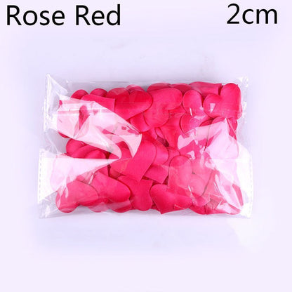 Wedding Party Decoration 100Pcs Padded Fabrics Throwing Petals Love Heart Decors
