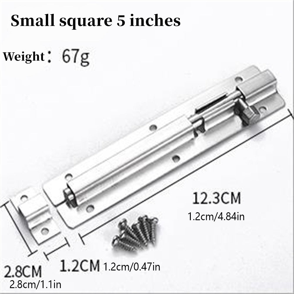2/3/4/5" Stainless Door Latch Sliding Bolt Latch Hasp Staple Gate Safety Lock