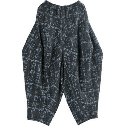 Ethnic Women Retro Jacquard Thick Bloomers Baggy Harem Pants Loose Fit Leisure L