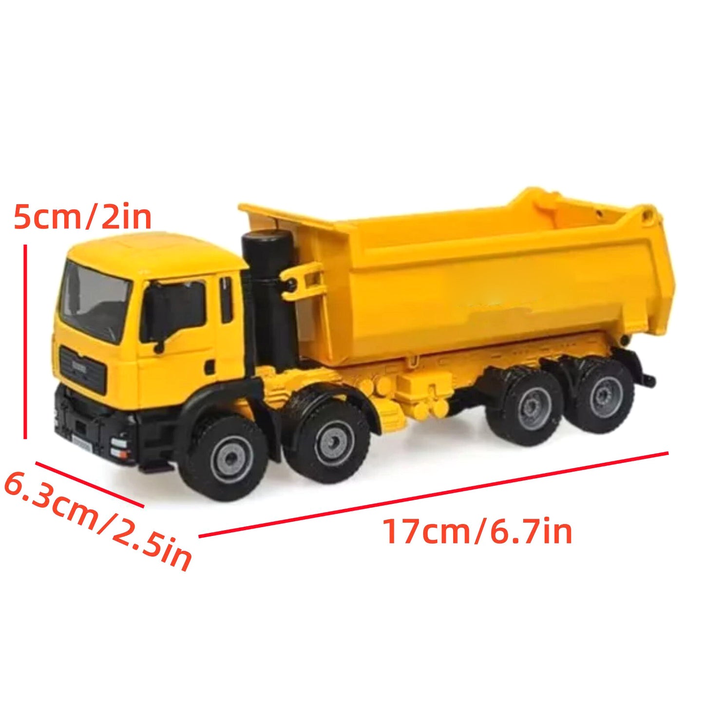 1/50 Heavy Dump Truck Construction Equipment Vehicle Model Simulated Ornament