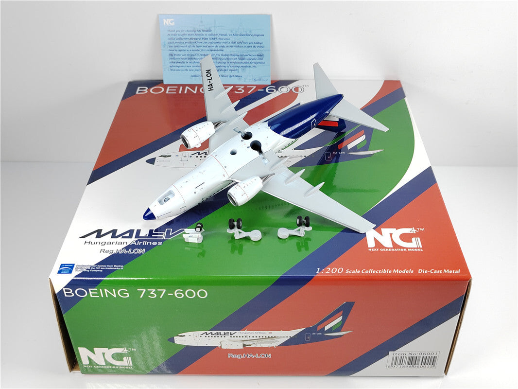 1:200 NG Model Hungarian Airlines B737-600 Airplane Diecast Aircraft Model