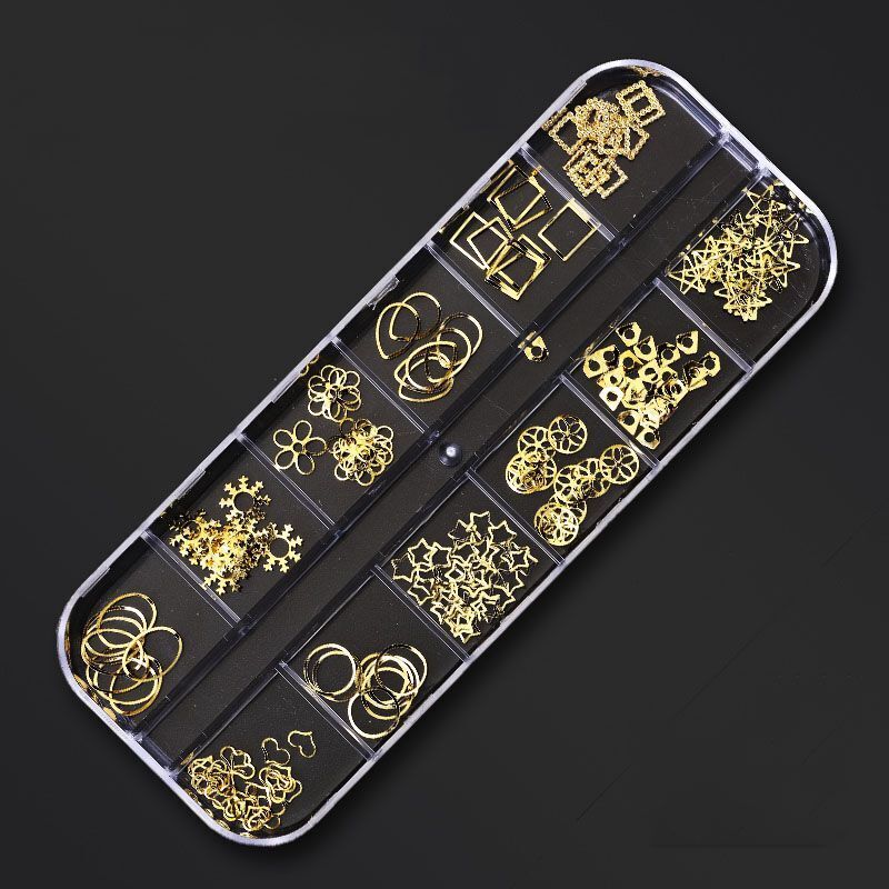 Nail Art Decor 12Design Box 3D Irregular Abalone Seashell Fragment Flakes Charms