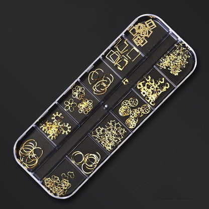 Nail Art Decor 12Design Box 3D Irregular Abalone Seashell Fragment Flakes Charms