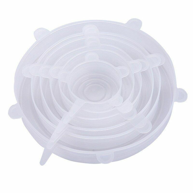 Food Silicone Cover 6PCS/12PCS Universal Lids Cookware Bowl Pot Reusable Stretch