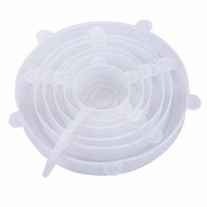Food Silicone Cover 6PCS/12PCS Universal Lids Cookware Bowl Pot Reusable Stretch