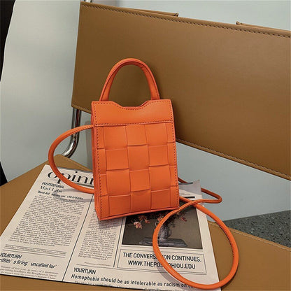 Mini Messenger Bag Leather Handbag Short Handle Summer Shoulder Bag 13*19*6 CM
