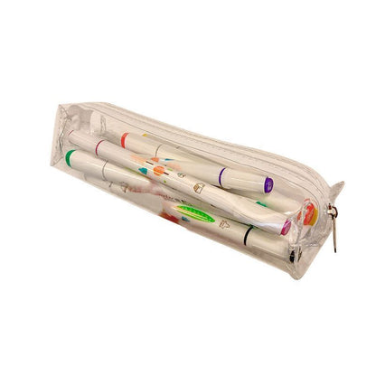 Travel Transparent Makeup Bag Toiletry Case Clear Pencil Organizer Pouch Plastic