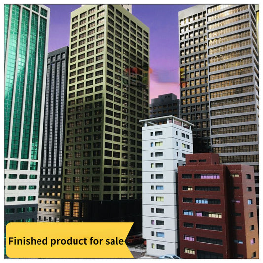 City HighHouse 1:300 Architectural Model Skyscraper Scene Building Model