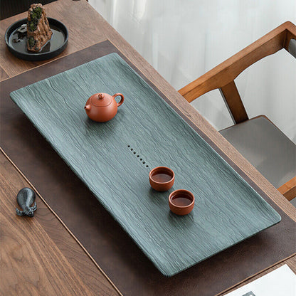 Chinese Style Natural Stone Tea Tray Water Draining Tea Boat Simple Pattern New