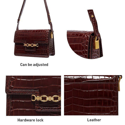 Handbag Fashion Split Leather Purse Shoulder Pouch Messenger Bag Polyester Flap
