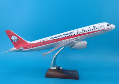 47CM SICHUAN AIRLINES AIRBUS A319 B-6419 Passenger Airplane Resin Aircraft Model