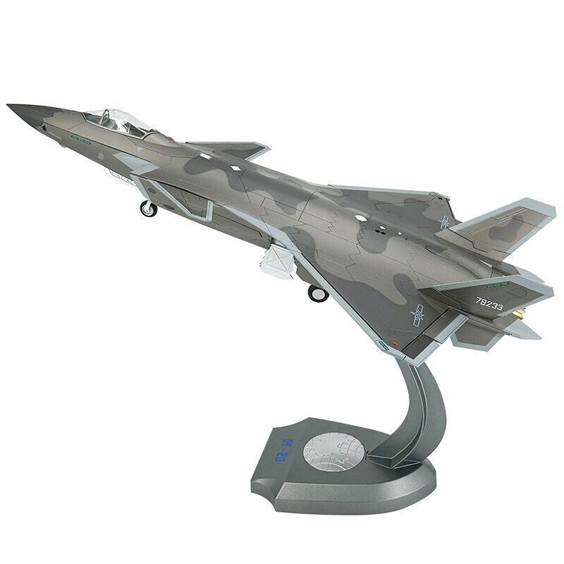 1:35 59CM Chinese J-20B Stealth Fighter Airplane Diecast Military Aircraft Model