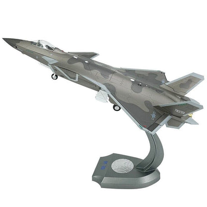 1:35 59CM Chinese J-20B Stealth Fighter Airplane Diecast Military Aircraft Model