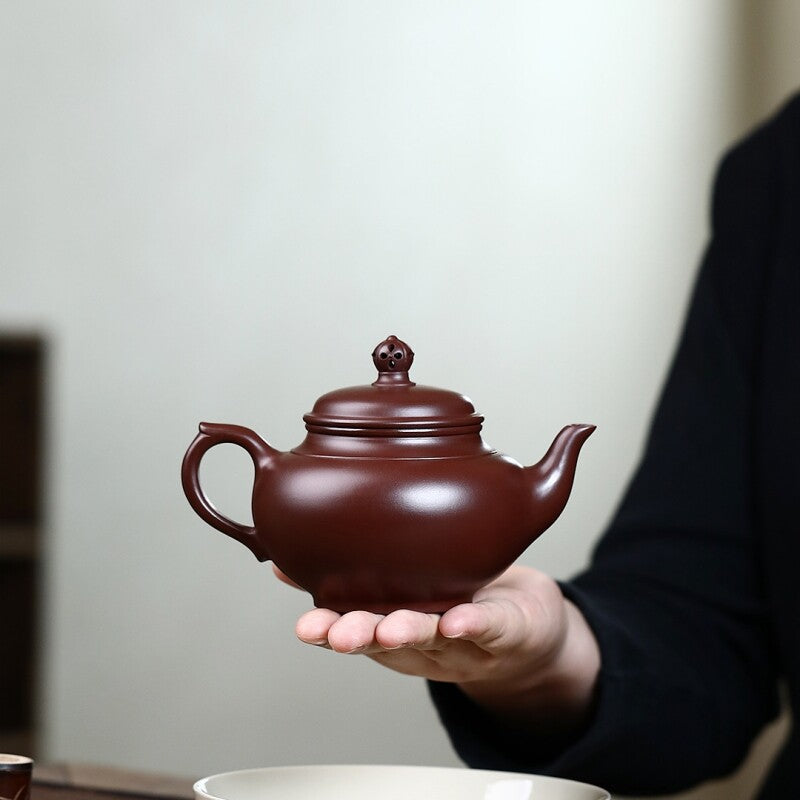 On Sales Marked Tea Pot Real Yixing Zisha Purple Zhu Clay Master Pot Handmade