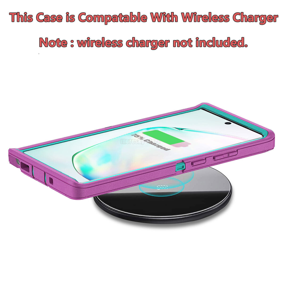 For Samsung Galaxy Note10 Plus Heavy Duty Rugged Hard Soft Case / Clip Holster