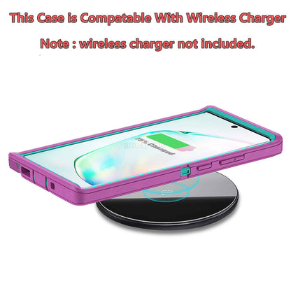 For Samsung Galaxy Note10 Plus Heavy Duty Rugged Hard Soft Case / Clip Holster
