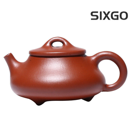 China Yixing Zisha Pottery Clovershrub Clay Handmade 200cc Tripodia Teapot