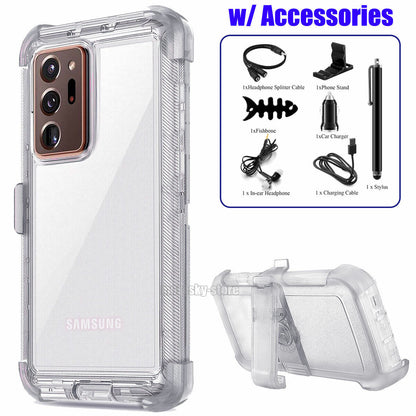 Clear Case For Samsung Galaxy Note20 Ultra 5G Clip Rubber Cover / Accessories