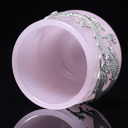 1pc 80ml Chinese Tea Cup Porcelain Tea Cup for Lady Pink Glaze Personal Cup