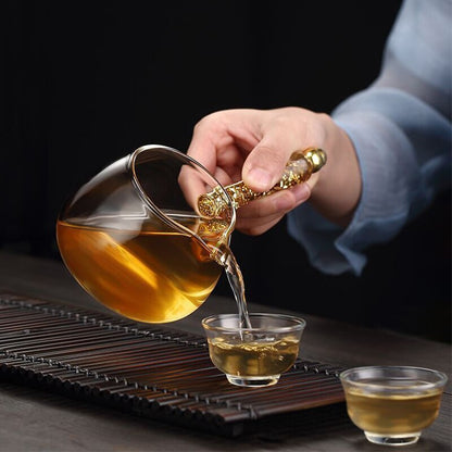Borosilicate Glass Side Handle Cup Kung Fu Tea Set Tea Divider Tea Set Home Gift