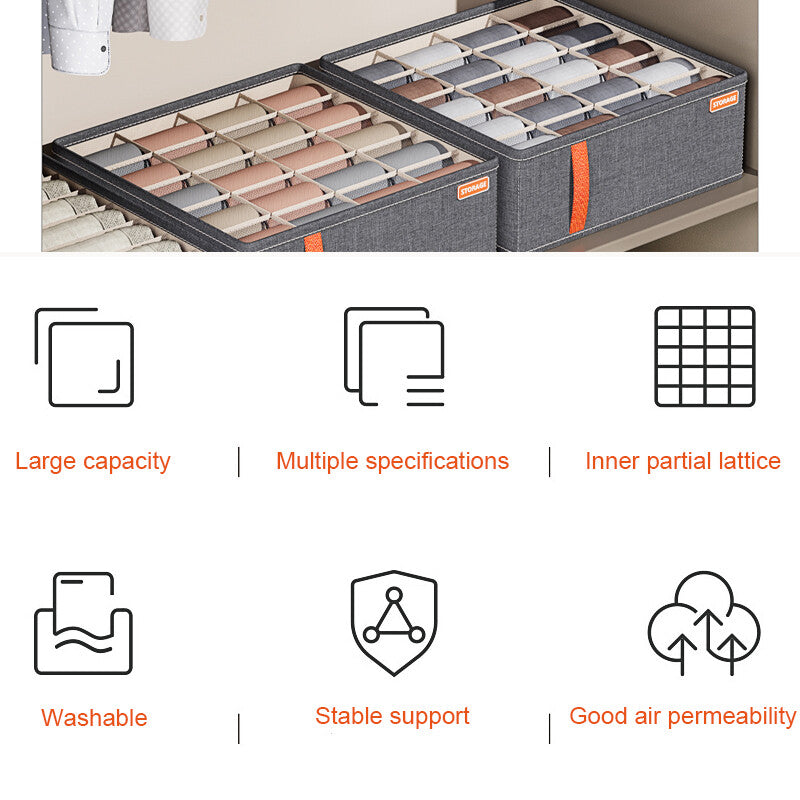 Drawer Organiser Wardrobe Neat Tidy Storage Box for Bra Underwear Socks Storage