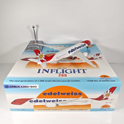 1:200 InFlight edelweiss A350-900 Passenger Airplane Diecast Plane Model