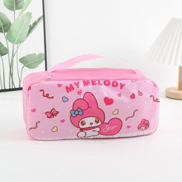 Cartoon Portable Women's Underwear Storage Bag Travel Cosmetics Storage
