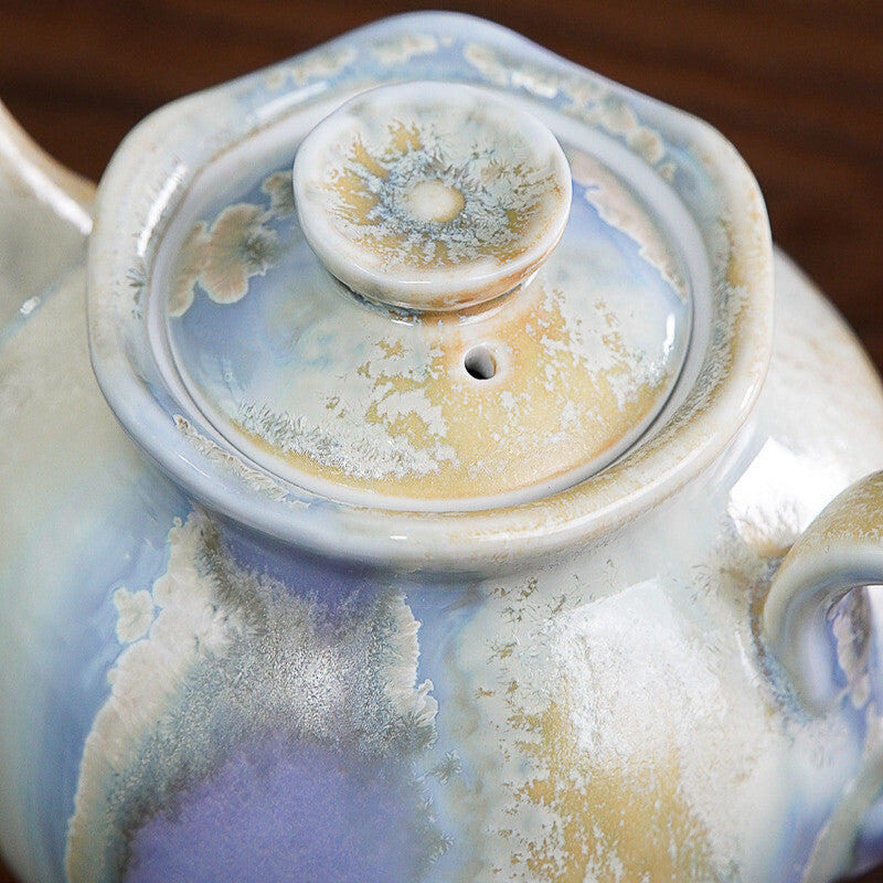 Jingdezhen Handmade Ceramic Kiln Purple Pot Flower Single Cup Light Elegant Pot